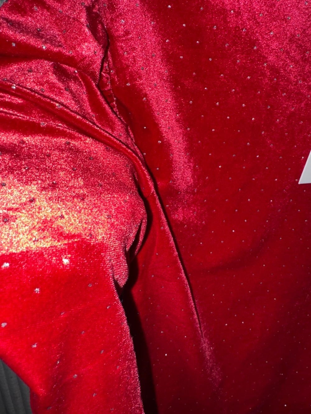 LoveTrend- NWT Velvet Red Puff Sleeve Top Size Large - Picture 14 of 14